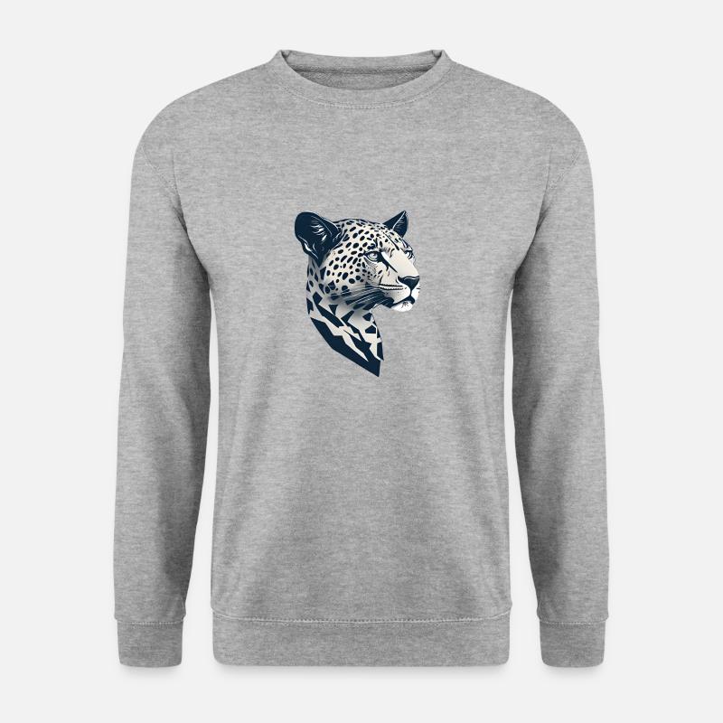 Simple Design Lephard Head - Unisex Sweatshirt - salt & pepper