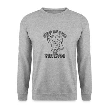 Dachshund - Dog - Unisex Sweatshirt - salt & pepper - Front - Alina (178cm) & Michal (187cm)
