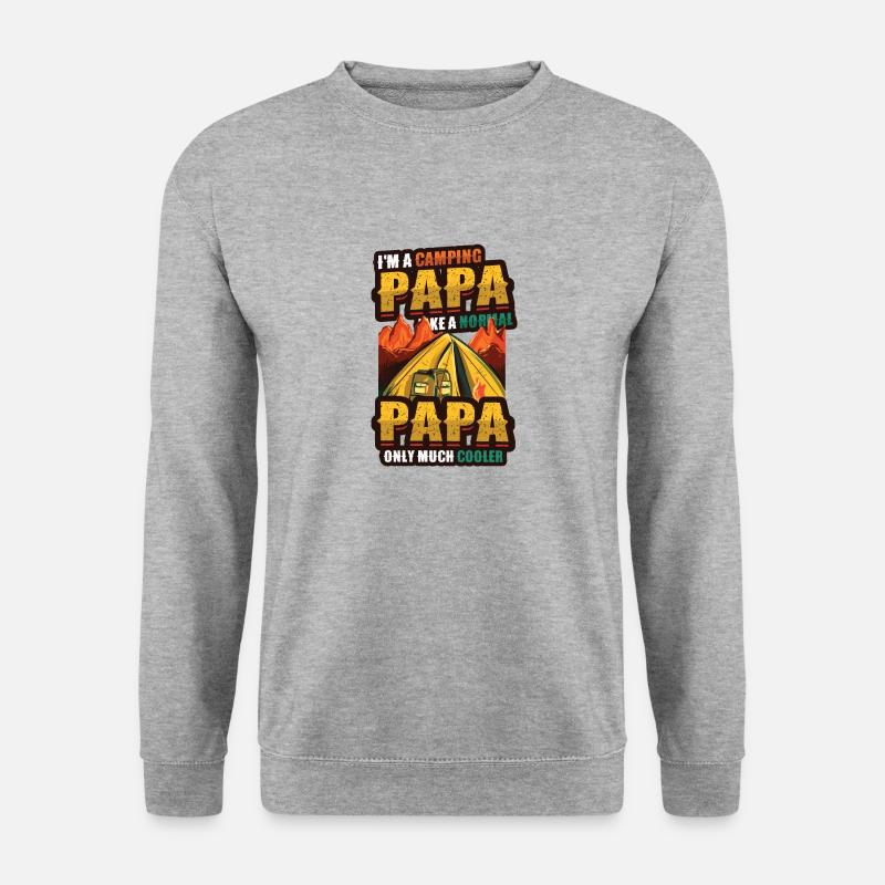 Camping Papa, campfire - Unisex Sweatshirt - salt & pepper