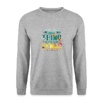 Il n’y a pas de poisson dans trop d’aquariums - Sweat-shirt Unisexe - gris chiné - Devant - Alina (178cm) & Michal (187cm)