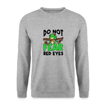 Red Eyed Tree Frog Cute Rainforest Amphibian - Unisex Sweatshirt - salt & pepper - Front - Alina (178cm) & Michal (187cm)