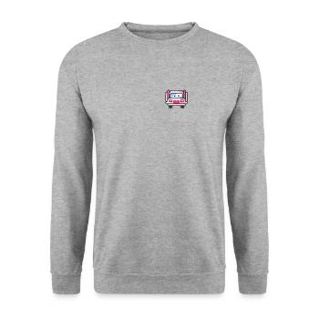 truck lkw busfahrer fernfahrer frauen design pocke - Unisex Pullover - Weißgrau meliert - Vorne - Alina (178cm) & Michal (187cm)