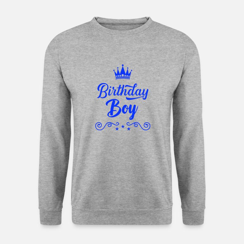 birthday boy - Unisex Pullover - Weißgrau meliert