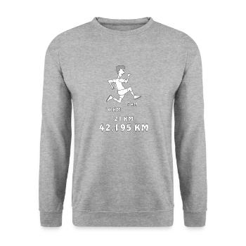 BISHOP - Unisex Sweatshirt - salt & pepper - Front - Alina (178cm) & Michal (187cm)