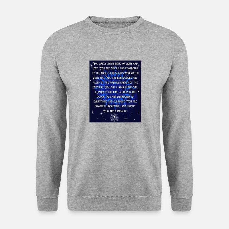 Astrologie Spruch Englisch - Unisex Pullover - Weißgrau meliert