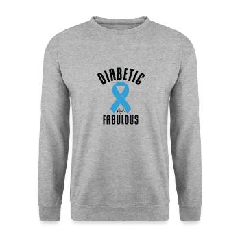 Diabetische Bauchspeicheldrüse - Unisex Pullover - Weißgrau meliert - Vorne - Alina (178cm) & Michal (187cm)