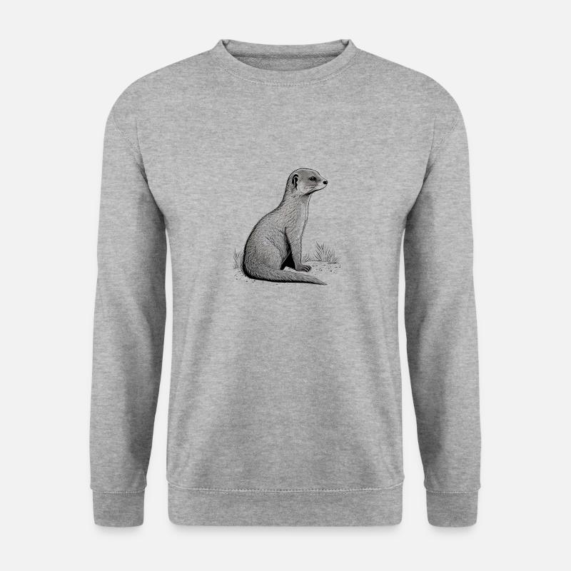 Mungo Zeichnung - Unisex Pullover - Weißgrau meliert