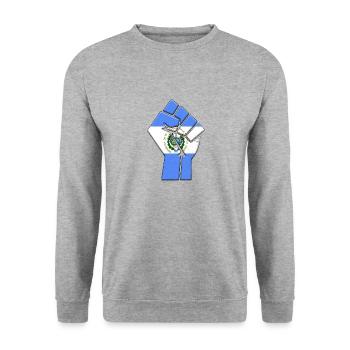 El Salvador Drapeau Pays salvadorien Fierté Natif - Sweat-shirt Unisexe - gris chiné - Devant - Alina (178cm) & Michal (187cm)
