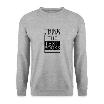 Pensez hors des manuels scolaires - Sweat-shirt Unisexe - gris chiné - Devant - Alina (178cm) & Michal (187cm)