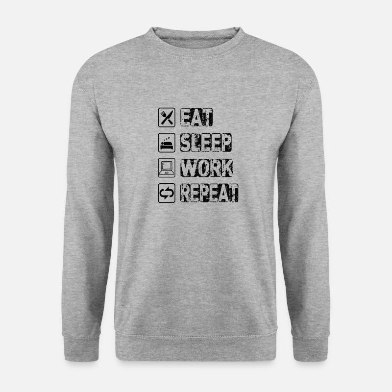 Eat Sleep Work Repeat - Unisex Sweatshirt - salt & pepper