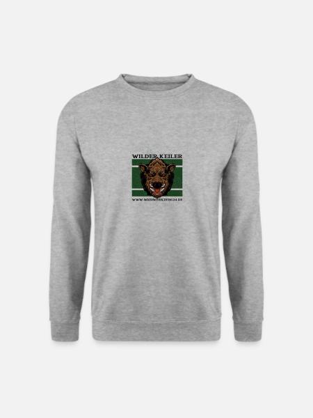 Wilder Keiler - Unisex Pullover - Weißgrau meliert