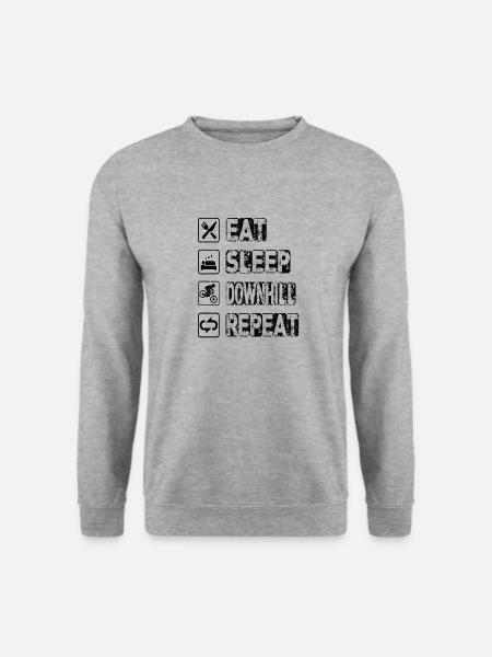 Eat Sleep Downhill Repeat - Unisex Sweatshirt - salt & pepper