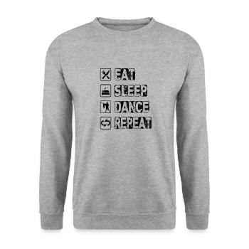 Eat Sleep Dance Repeat - Unisex Sweatshirt - salt & pepper - Front - Alina (178cm) & Michal (187cm)