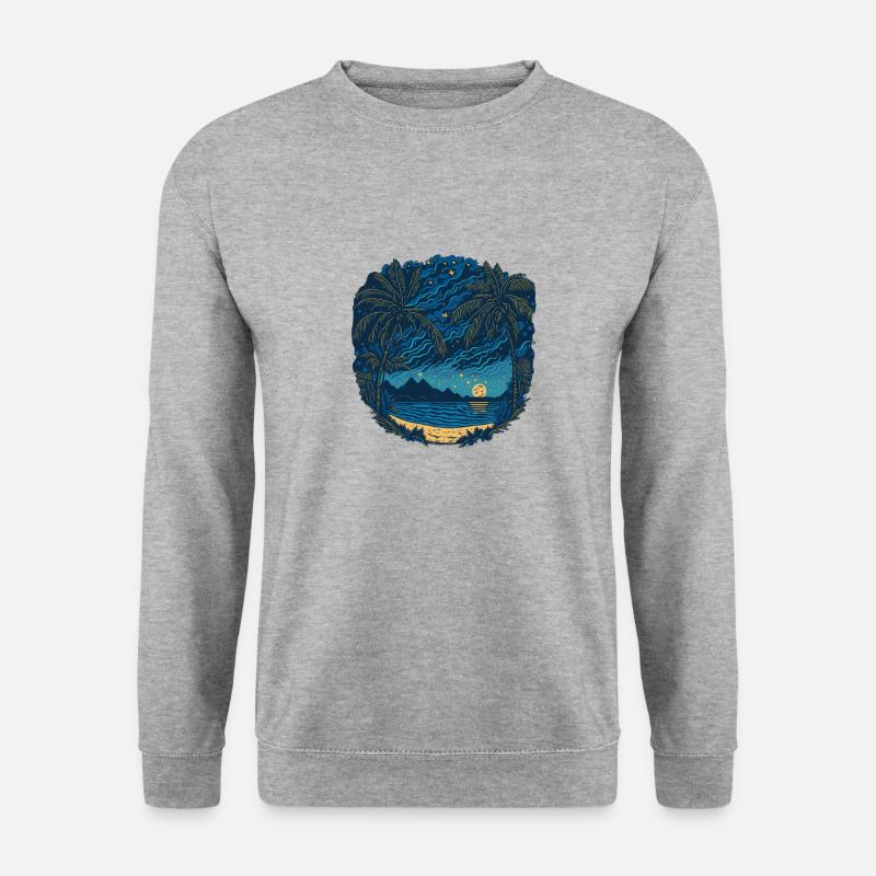 Tropical Beatch Starry Night - Unisex Sweatshirt - salt & pepper
