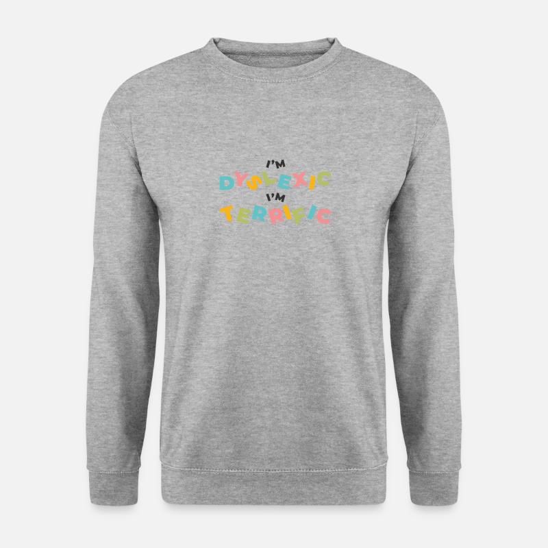 Dyslexia Awareness Dyslexic Therapy Learning - Unisex Sweatshirt - salt & pepper