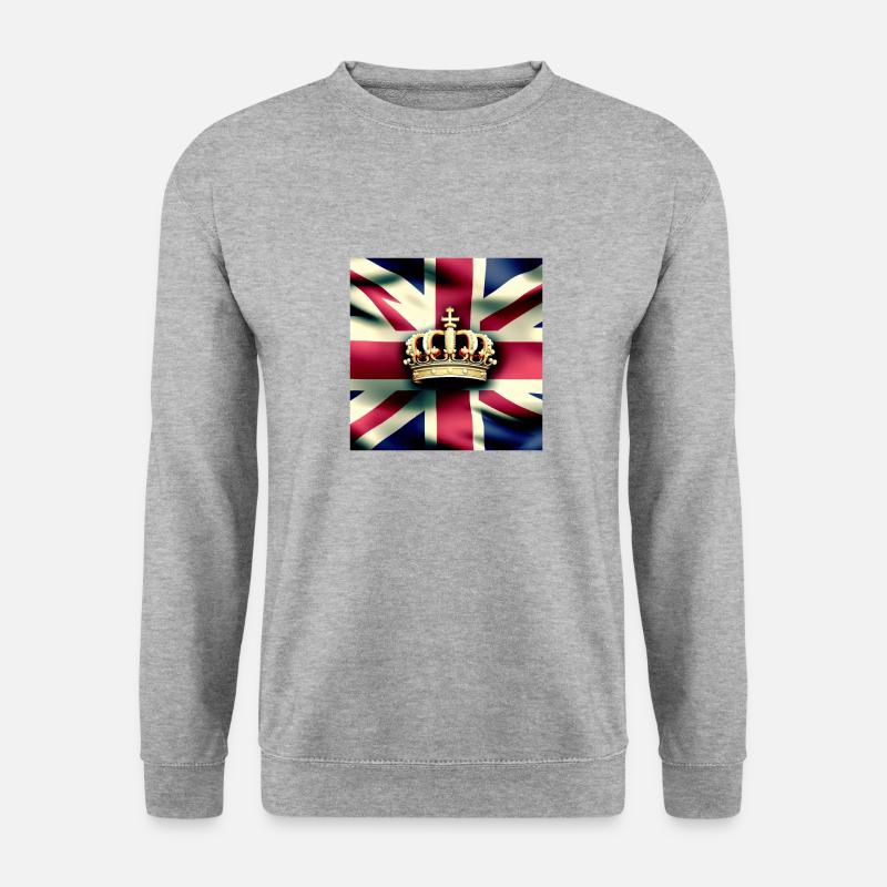 KRÖNUNGS-TSHIRT - Unisex Pullover - Weißgrau meliert