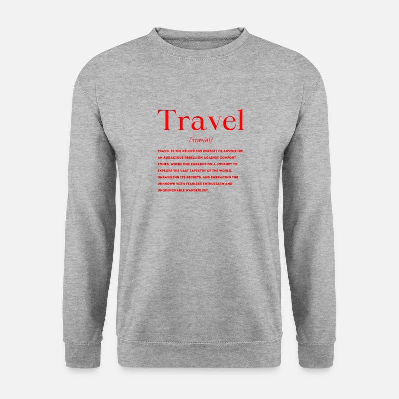 Reisen Definition - Unisex Pullover - Weißgrau meliert
