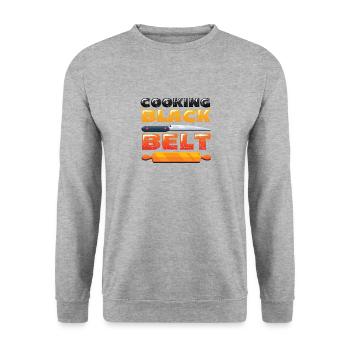 Cooking, Black Belt, Chef - Unisex Sweatshirt - salt & pepper - Front - Alina (178cm) & Michal (187cm)