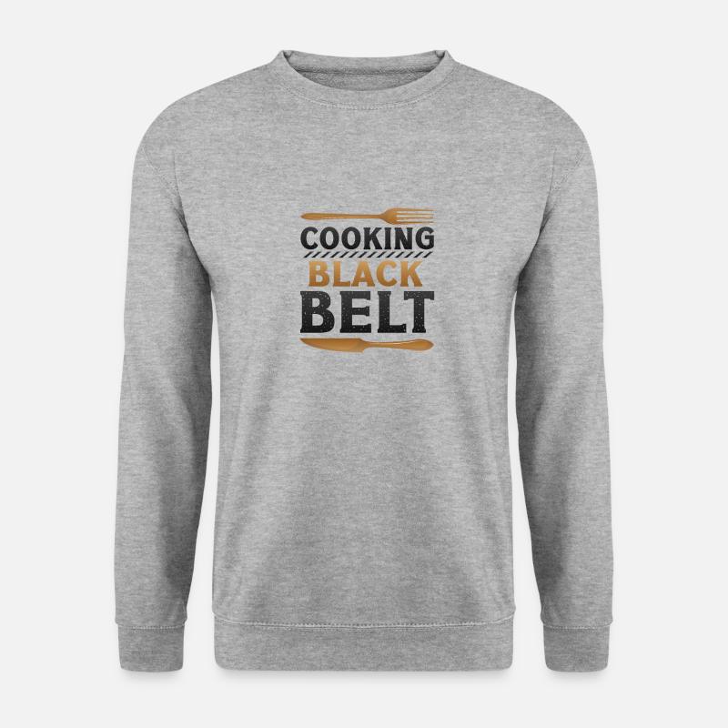 Cooking, Black Belt, Chef - Unisex Sweatshirt - salt & pepper