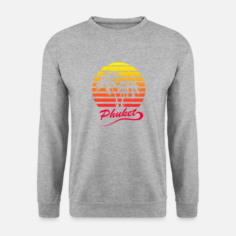 Phuket - Unisex Pullover - Weißgrau meliert