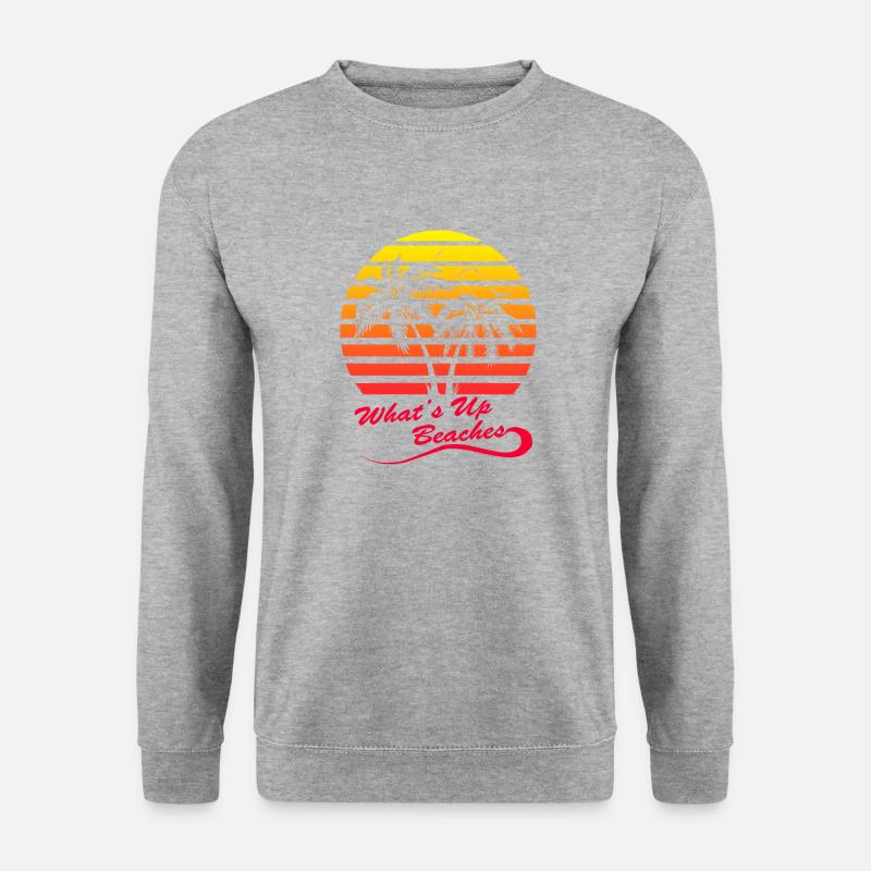 Whats Up Strände - Unisex Pullover - Weißgrau meliert