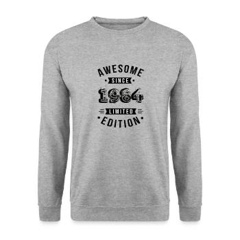 Awesome Since 1984 Limited Edition - Unisex Pullover - Weißgrau meliert - Vorne - Alina (178cm) & Michal (187cm)