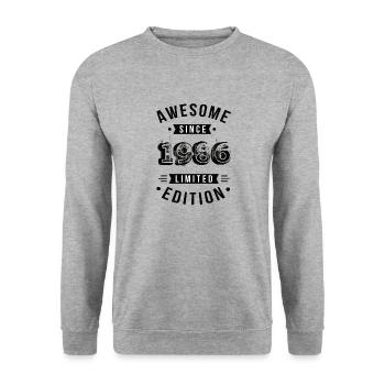 Génial depuis 1986 édition limitée - Sweat-shirt Unisexe - gris chiné - Devant - Alina (178cm) & Michal (187cm)