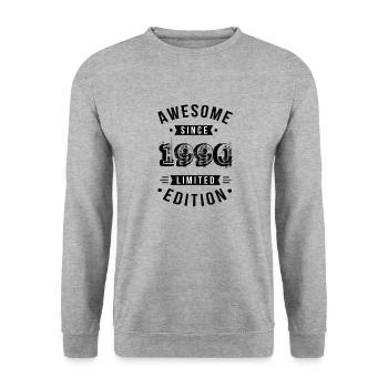 Awesome Since 1990 Limited Edition - Unisex Sweatshirt - salt & pepper - Front - Alina (178cm) & Michal (187cm)