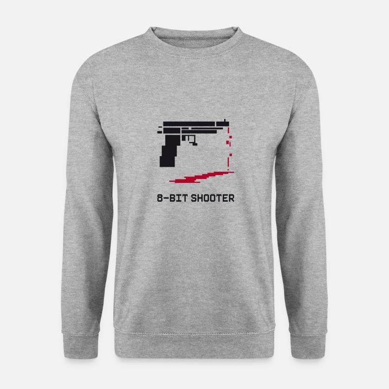 8 Bit Shooter Retro Game - Unisex Sweatshirt - salt & pepper