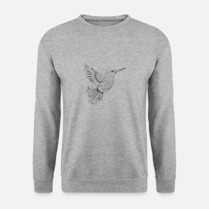 Kolibri - Unisex Pullover - Weißgrau meliert