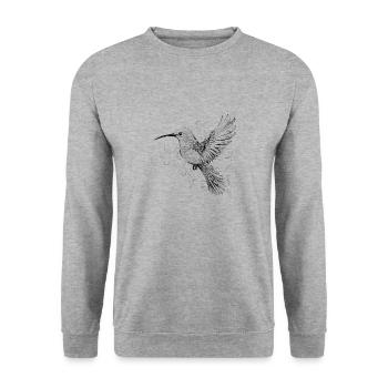 Colibri - Sweat-shirt Unisexe - gris chiné - Devant - Alina (178cm) & Michal (187cm)