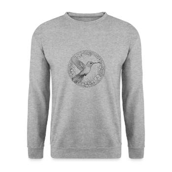 Colibri - Sweat-shirt Unisexe - gris chiné - Devant - Alina (178cm) & Michal (187cm)