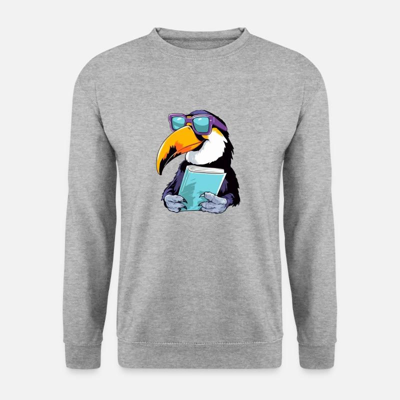 Prof. der Tukan - Unisex Pullover - Weißgrau meliert
