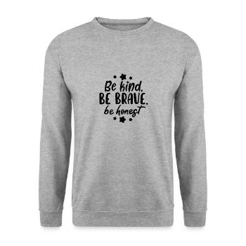 Inspirational Motivational Quotes Sayings - Unisex Sweatshirt - salt & pepper - Front - Alina (178cm) & Michal (187cm)