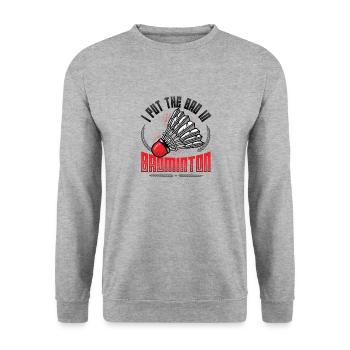 The Bath In Badminton - Unisex Sweatshirt - salt & pepper - Front - Alina (178cm) & Michal (187cm)