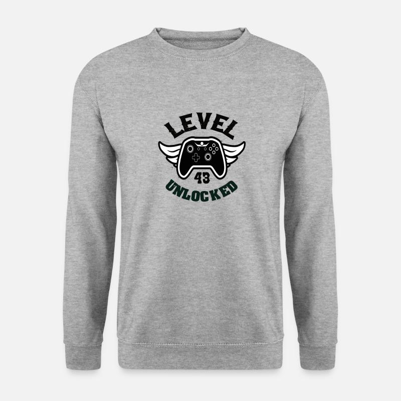 Level 43 Unlocked 43 Birthday - Unisex Sweatshirt - salt & pepper