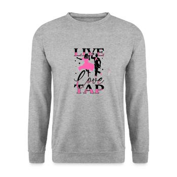 Tap Dancer Tap Dance Shoes Tap Dance Instructor - Unisex Sweatshirt - salt & pepper - Front - Alina (178cm) & Michal (187cm)