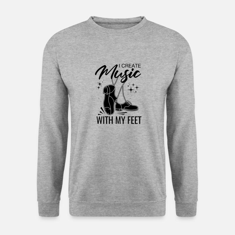 Stepptänzer Stepptanzschuhe Stepptanzlehrer - Unisex Pullover - Weißgrau meliert