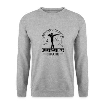 Danseur de claquettes Chaussures de danse à claquettes Instructeur de danse à claquettes - Sweat-shirt Unisexe - gris chiné - Devant - Alina (178cm) & Michal (187cm)