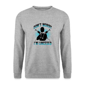 Anesthésiste Anesthésiste Anesthésiologie Anesthésiste - Sweat-shirt Unisexe - gris chiné - Devant - Alina (178cm) & Michal (187cm)