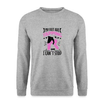 Tap Dancer Tap Dance Shoes Tap Dance Instructor - Unisex Sweatshirt - salt & pepper - Front - Alina (178cm) & Michal (187cm)