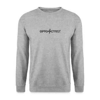 Optometrist Heartbeat Optometry Eye Doctor - Unisex Sweatshirt - salt & pepper - Front - Alina (178cm) & Michal (187cm)