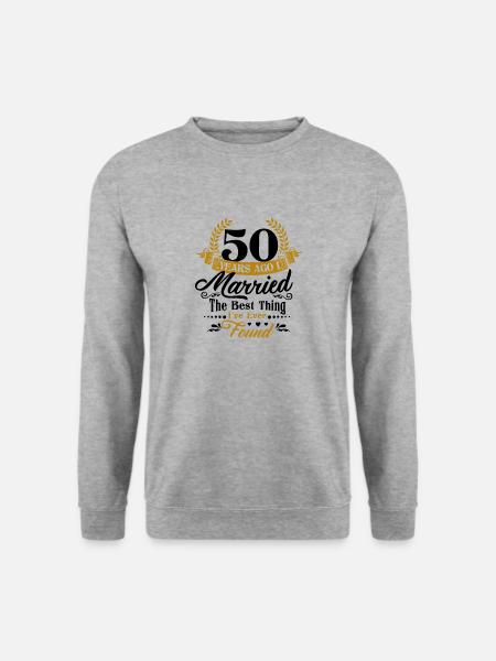 50th Wedding Anniversary Husband Wife Marriage - Unisex Sweatshirt - salt & pepper