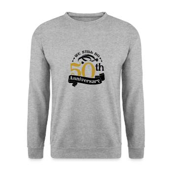 50th Wedding Anniversary Husband Wife Marriage - Unisex Sweatshirt - salt & pepper - Front - Alina (178cm) & Michal (187cm)