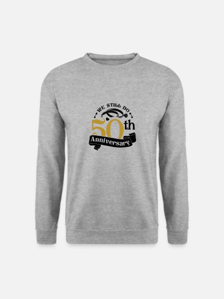 50th Wedding Anniversary Husband Wife Marriage - Unisex Sweatshirt - salt & pepper