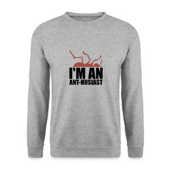 Ant Colony Ant Keeper Myrmecology - Unisex Sweatshirt - salt & pepper - Front - Alina (178cm) & Michal (187cm)