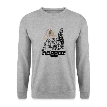 hoggar! - Sweat-shirt Unisexe - gris chiné - Devant - Alina (178cm) & Michal (187cm)