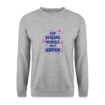 Test Day Flower Testing Exam for Teachers and - Unisex Sweatshirt - salt & pepper - Front - Alina (178cm) & Michal (187cm)