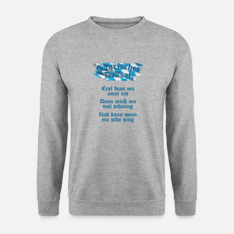 Bayrischer Dreisatz BOARISCHER DREISATZ - Unisex Pullover - Weißgrau meliert