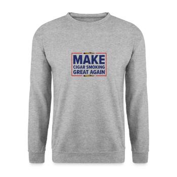 Fumeurs de cigares Fumeurs de cigares - Sweat-shirt Unisexe - gris chiné - Devant - Alina (178cm) & Michal (187cm)